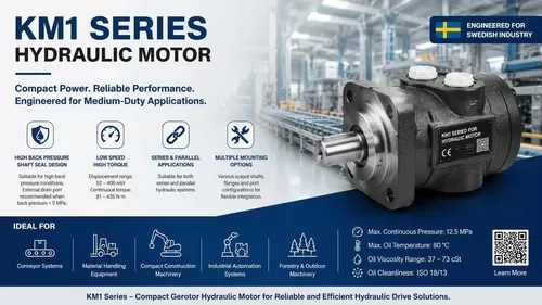 Derniers blogs de l'entreprise sur Entraînement hydraulique instable dans les systèmes de convoyeurs automatisés suédois : adaptation technique de la sortie à couple élevé et basse vitesse du KM1