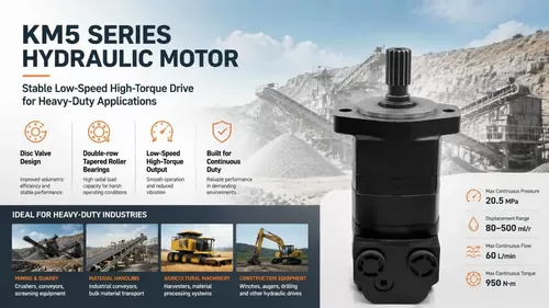 Derniers blogs de l'entreprise sur Sélection de moteurs hydrauliques série KM5 et analyse d’applications pour l’industrie lourde italienne