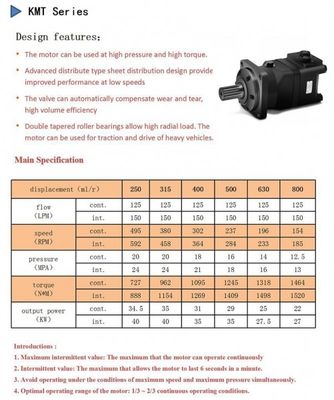 acheter Piston radial de moteur hydraulique à grande vitesse d'OMR 380rpm de KMT avec la vitesse de Gerolor online manufacture